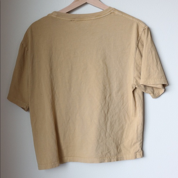 GHANDA WOMENS TEE CROPPED YELLOW - Picture 2 of 3